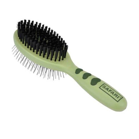 Safari, Safari Pin and Bristle Combo Dog Brush, Green, 1 Each/Large