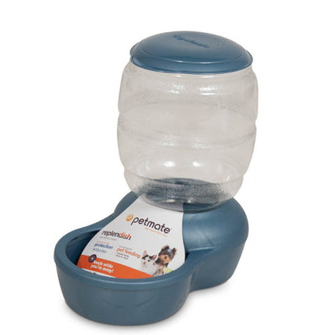 Petmate, Petmate Replendish Feeder with Microban, Pearl Peacock Blue, 1 Each/XXS