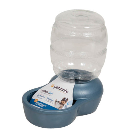 Petmate, Petmate Replendish Water With Microban, Pearl Peacock Blue, 1 Each/XXS