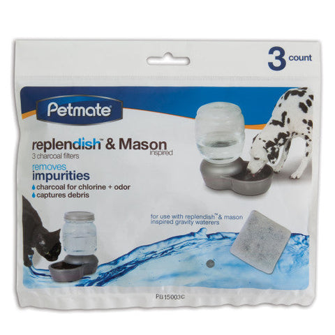 Petmate, Petmate Replendish Charcoal Filter Tray, Grey, 1 Each/3 Pack