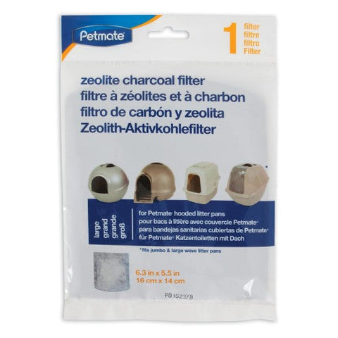 Petmate, Petmate Zeolite Filter for Hooded Cat Litter Pan, Black/White, 1 Each/Large