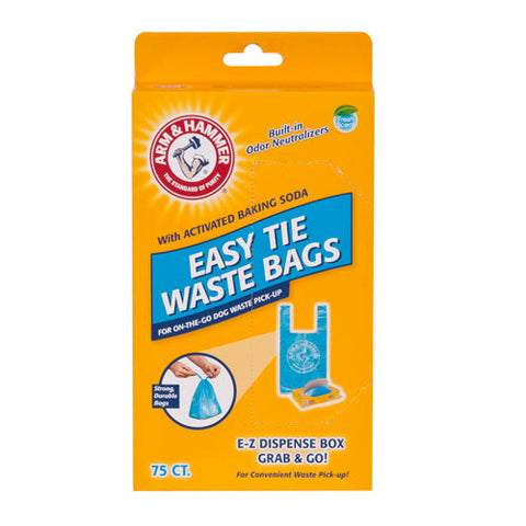 Arm & Hammer, Arm & Hammer Easy-Tie Waste Bags, Blue, 1 Each/75 Count