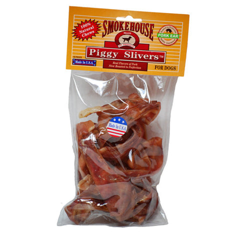 Smokehouse, Smokehouse USA Made Piggy Slivers Dog Chew, 1 Each/10 Pack