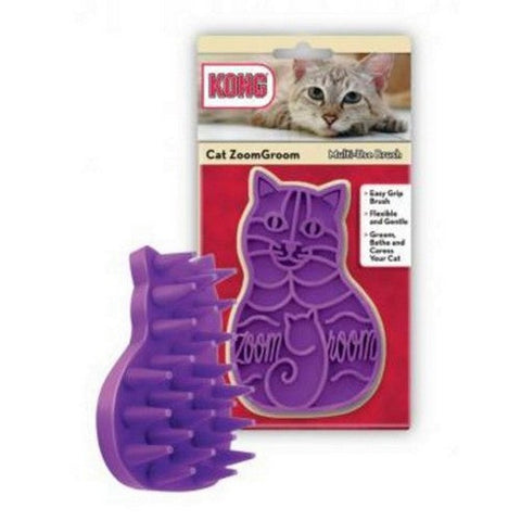 Kong, KONG Cat Zoomgroom, Purple, 1 Each/One Size