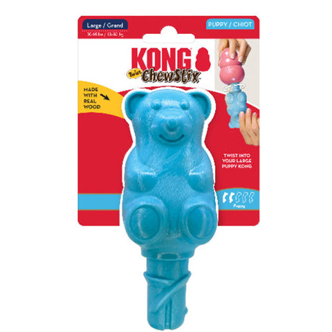 Kong, KONG ChewStix Puppy Twist Dog Toy, Bear, 1 Each/Large