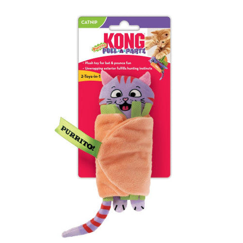 Kong, KONG Pull-A-Partz Purrito Cat Toy, 1 Each