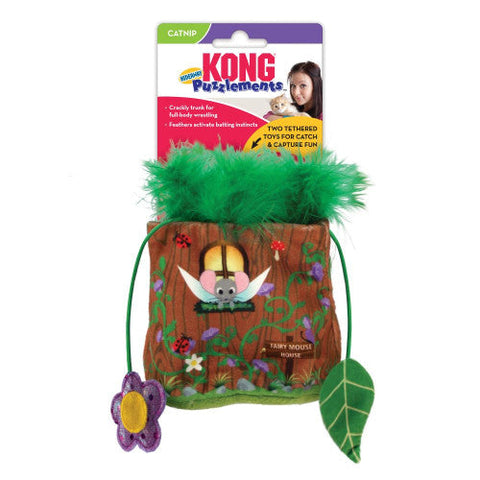 Kong, KONG Cat Puzzlements Hideaway Cat Toy, Brown/Green, 1 Each