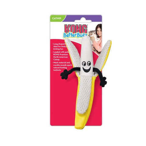 Kong, KONG Better Buzz Banana Catnip Toy, Yellow, 1 Each/One Size