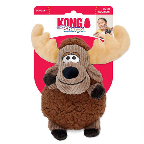 Kong, KONG Sherps Floofs Moose Plush SqueakDog Toy, 1 Each/Medium