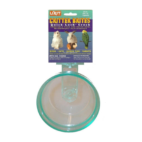 Lixit, Lixit Quick Lock Critter Brite Crock for Small Animals, Assorted, 1 Each/20 Oz