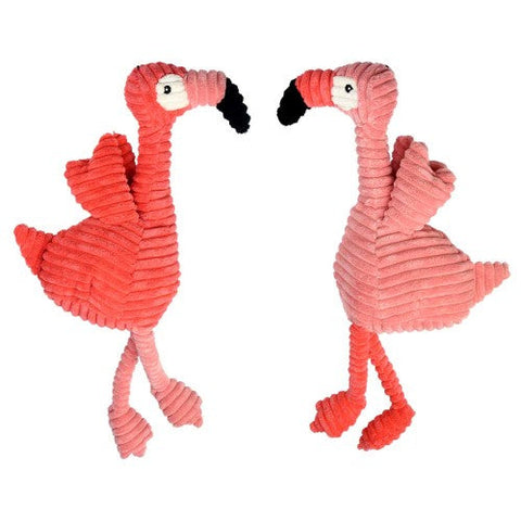 Multipet, Multipet Pet Envy Corduroy Flamingos Dog Toy, Assorted, 1 Each/17 in