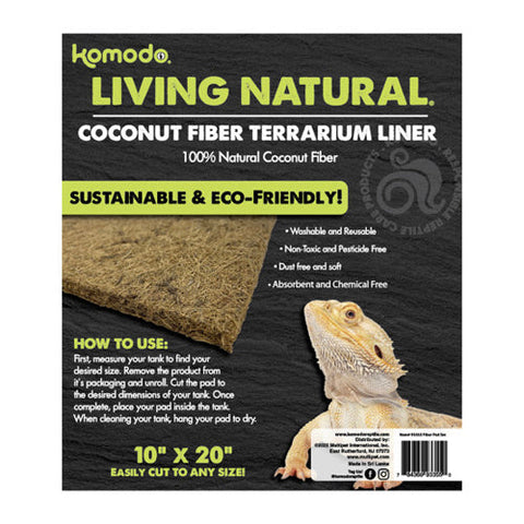 Komodo, Komodo Living Natural Coconut Fiber Terrarium Liner, 1 Each/10In X 20 in