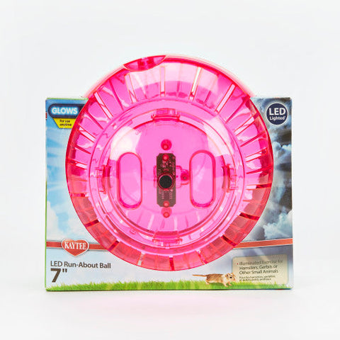 Kaytee, Kaytee Run-About Ball 7 inch, LED Lighted Rainbow, 1 Each/7 in