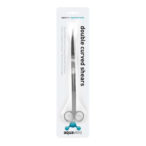 aquavitro, aquavitro Stainless Steel Double Curved Sheers Aquarium Tool, Silver, 1 Each/10 in