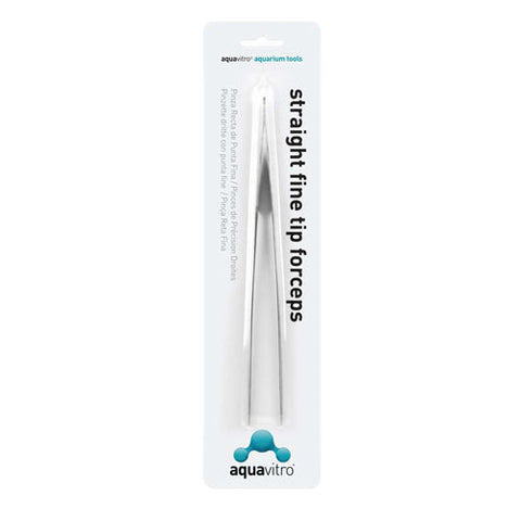 aquavitro, aquavitro Stainless Steel Straight Fine Tip Forceps Aquarium Tool, Silver, 1 Each/10 in