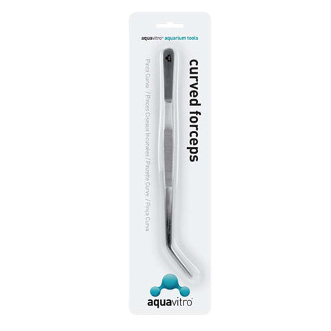 aquavitro, aquavitro Stainless Steel Curved Forceps Aquarium Tool, Silver, 1 Each/10 in