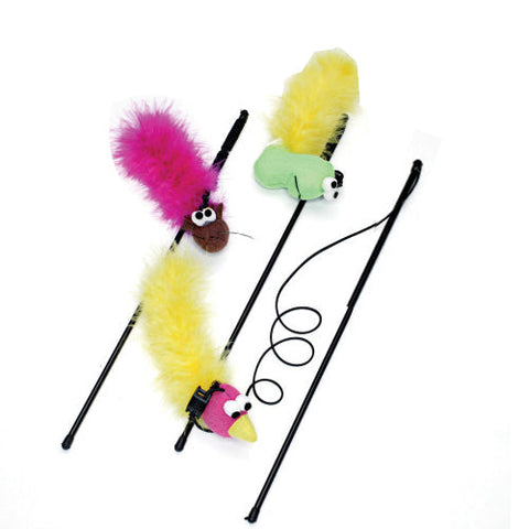 Spot, Spot Feather Boa Teaser Wand with Catnip, Assorted, 1 Each/12 in