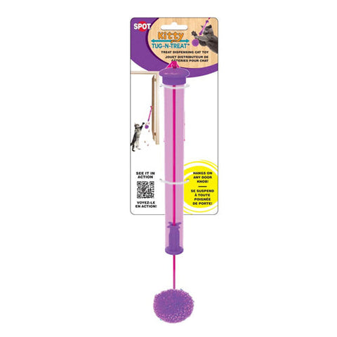 Spot, Spot Kitty Tug'N Treat with Catnip, Purple, Pink, 1 Each/20 in