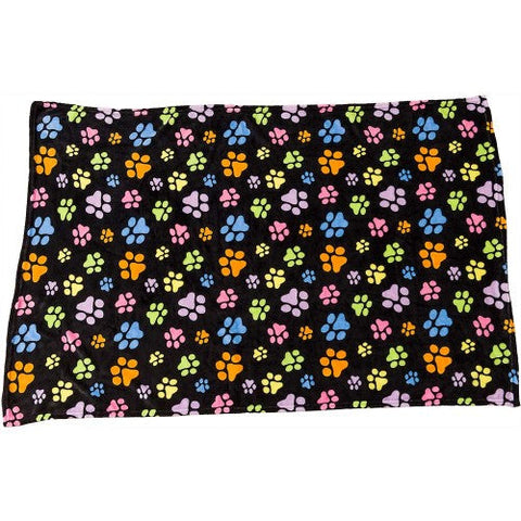 Spot, Spot Snuggler Rainbow Pawprint Blanket, Black, 1 Each/40 In X 60 in