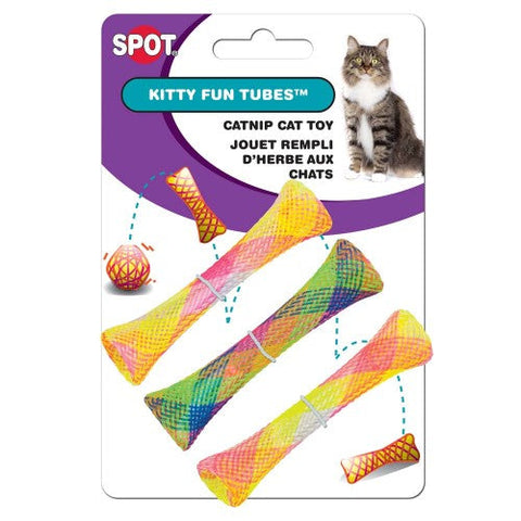 Spot, Spot Kitty Fun Tubes Catnip Toy, Assorted, 1 Each/3.25 in, 3 Pack