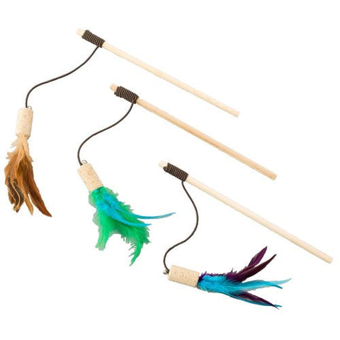 Spot, Spot Cat-Bernet Cork Teaser Wand Cat Toy, Assorted, 1 Each/36 in