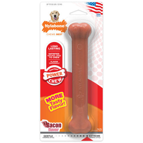 Nylabone, Nylabone Power Chew Flavored Durable Chew Toy for Dogs, Bacon, 1 Each/Large/Giant (1 Count)
