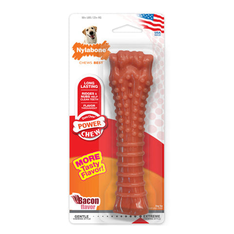 Nylabone, Nylabone Power Chew Flavored Durable Chew Toy for Dogs, Bacon, 1 Each/XL/Souper (1 Count)