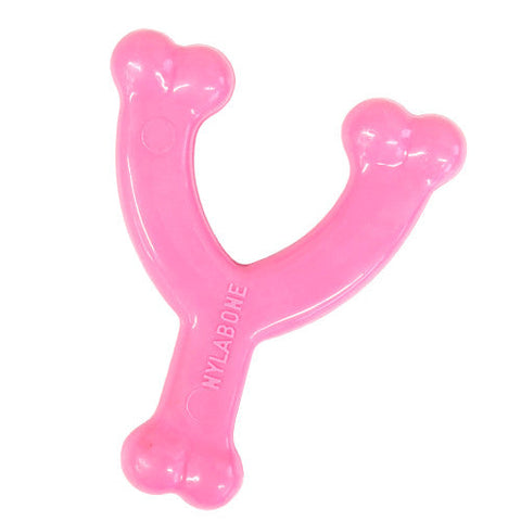 Nylabone, Nylabone Puppy Chew Toy Wishbone, Puppy Pink Original, Chicken, 1 Each/XS/Petite (1 Count)