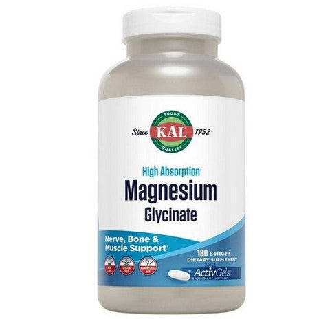 Kal, Magnesium Glycinate ActivGels, 180 Count