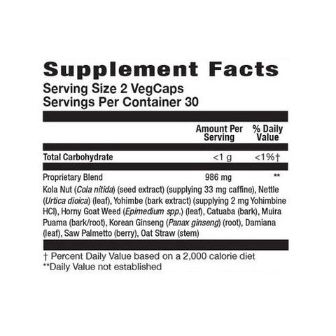 Action Labs, Male Performance Cobra, 60 Count