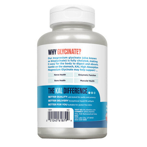 Kal, Magnesium Glycinate ActivGels, 90 Count