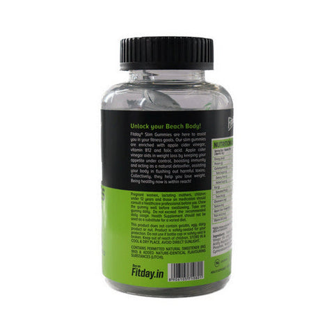 Fitday, Fitday Slim Gummies, Litchi Flavour 30 Chewable Gummies