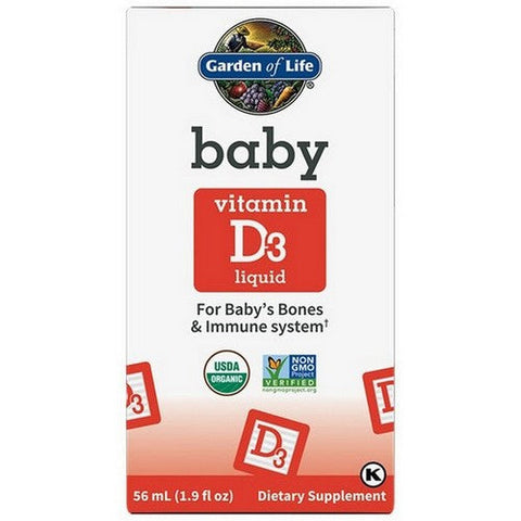 Garden of Life, Organic baby vitamin D3, 1.9 Oz