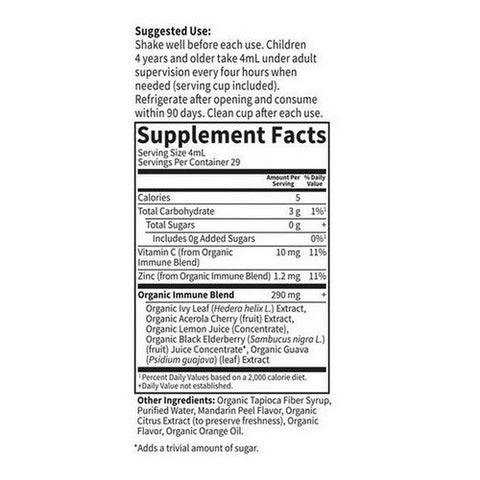 Garden of Life, Organics Kids Cough and Mucus Syrup, 3.9 Oz