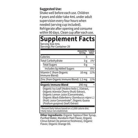 Garden of Life, Organics Kids Cough and Mucus Syrup, 3.9 Oz