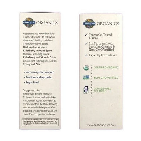 Garden of Life, Organics Kids Elderberry and Sleep Syrup, 3.92 Oz