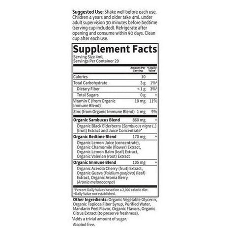 Garden of Life, Organics Kids Elderberry and Sleep Syrup, 3.92 Oz