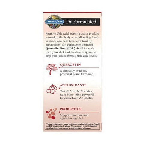 Garden of Life, Dr. Formulated Quercetin Drop Uric Acid, 60 Tabs