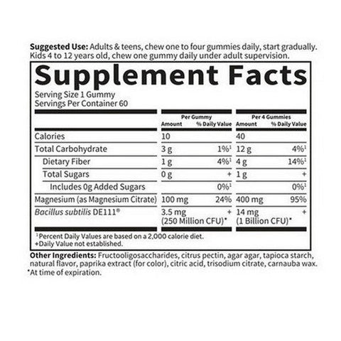 Garden of Life, Dr. Formulated Magnesium with Pre and Probiotics Raspberry, 60 Gummies