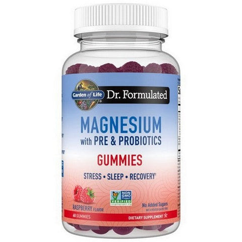 Garden of Life, Dr. Formulated Magnesium with Pre and Probiotics Raspberry, 60 Gummies