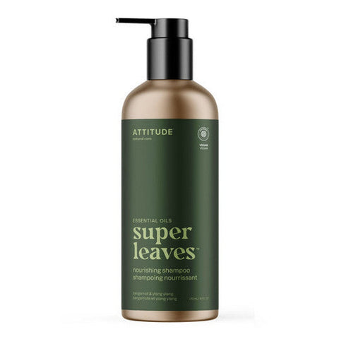 Attitude, Super Leaves Shampoo Nourishing Bergamot & Ylang Ylang, 16 Oz