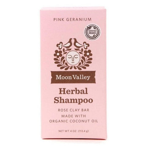 Moon Valley Organics, Herbal Shampoo Bar Pink Geranium, 3.5 Oz
