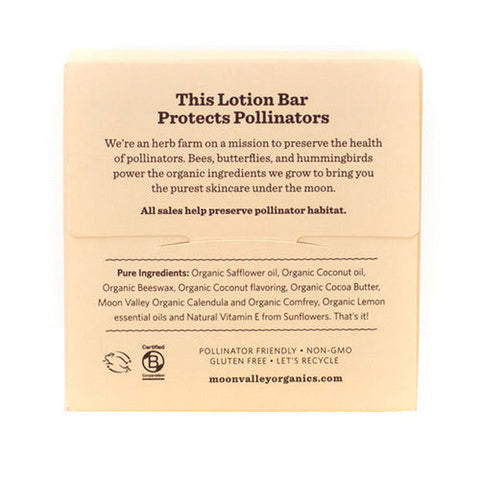 Moon Valley Organics, Herbal Lotion Bar Coconut Lemon, 1.9 Oz