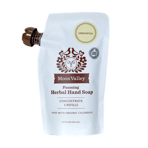 Moon Valley Organics, Foaming Herbal Hand Soap Concentrate Unscented, 10.7 Oz