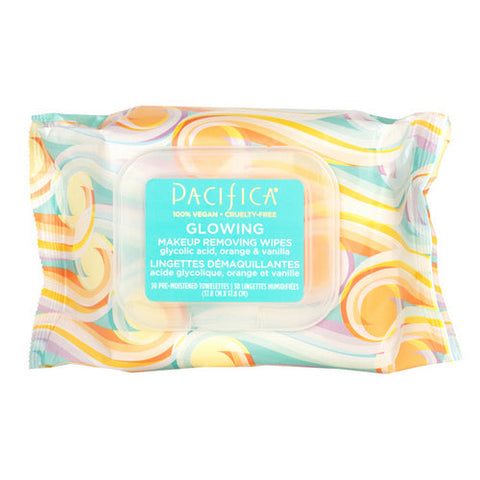 Pacifica, Glowing Makeup Removing Wipes, 30 Count