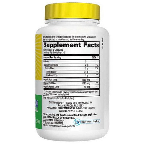 Renew Life, Daily Digestive Prebiotic Fiber, 150 VegCaps