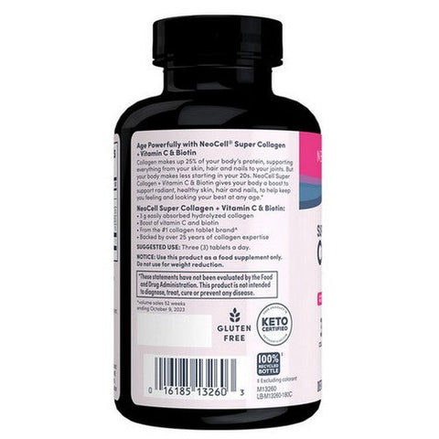 Neocell Laboratories, Super Collagen + Vitamin C & Biotin, 180 Tabs