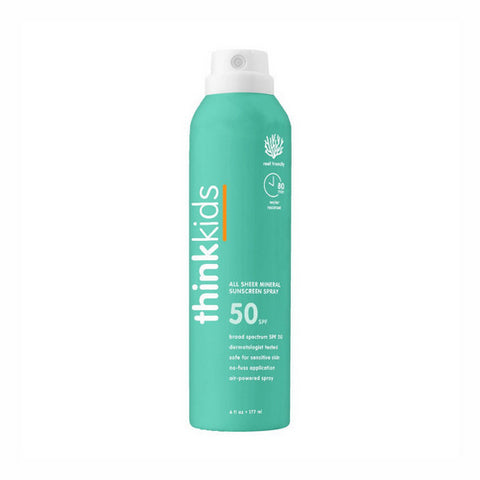 Kids SPF 50 All Sheer Mineral Sunscreen Spray 6 Oz by Thinkbaby