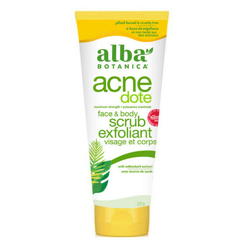 Alba Botanica, Acnedote Face & Body Scrub, 227 Grams