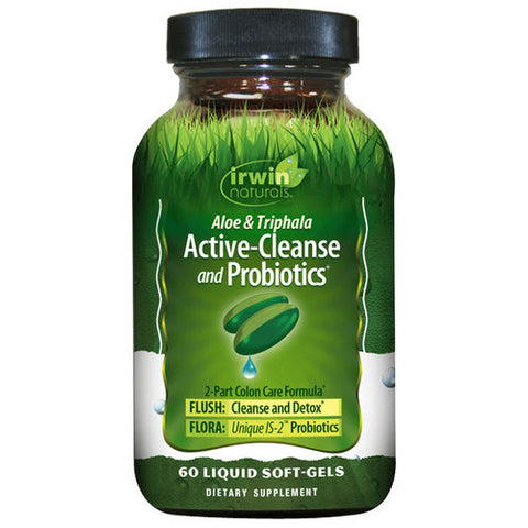 Irwin Naturals, Aloe & Triphala Active-Cleanse and Probiotics, 60 Softgels